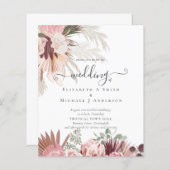 BUDGET Bourgondië Wijn Pampas Gras Tropisch Huweli (Voorkant / Achterkant)