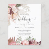 BUDGET Bourgondië Wijn Pampas Gras Tropisch Huweli (Voorkant)