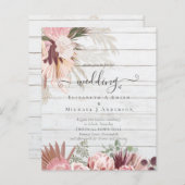 BUDGET Bourgondië Wijn Pampas Gras Tropisch Huweli (Voorkant / Achterkant)