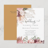 BUDGET Bourgondië Wijn Pampas Gras Tropisch Huweli (Voorkant / Achterkant)