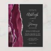 Budget Bourgondië Zilver Agate Donkere Trouw Uitno (Voorkant)