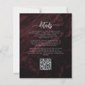 Budget Bourgondië Zilveren Bloemencode QR Wedding (Achterkant)