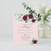 BUDGET  Bourgondische Roos Eucalyptus Bruiloft (Staand voorkant)