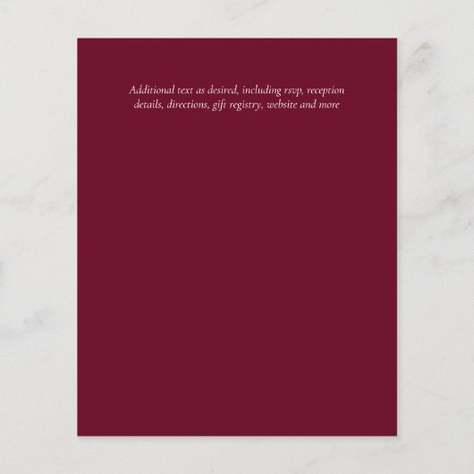 BUDGET Bourgondische Roos Eucalyptus Bruiloft (Achterkant)