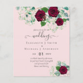 BUDGET  Bourgondische Roos Eucalyptus Bruiloft (Voorkant)