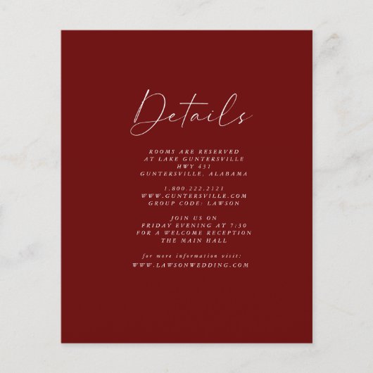 Budget Bourgundy - Kaart met details | (Voorkant)