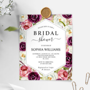 Budget Bourgundy Lijst Bridal Shower