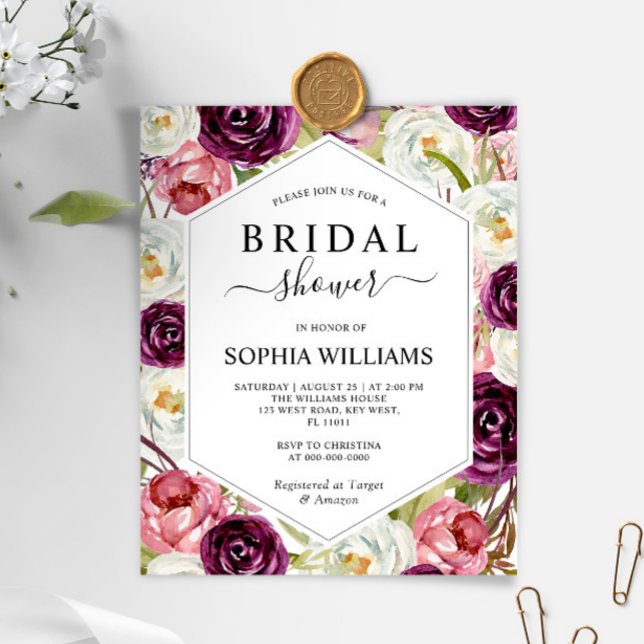 Budget Bourgundy Lijst Bridal Shower (Creator heeft geüpload)