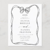 Budget Bow Elegante Zwart-Wit Uitnodiging Flyer (Voorkant)