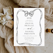 Budget Bow Elegante Zwart-Wit Uitnodiging Flyer