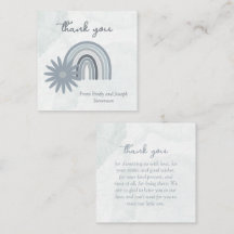 Budget Boy Baby shower Blue Waterverf Dank u