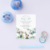 Budget Boy Baby shower Duck Thema Flyer (Enkel)