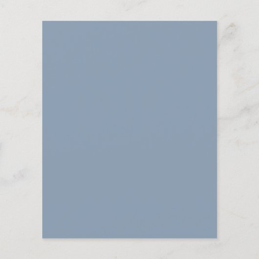 Budget Boy Baptism Dusty Blue Silver Uitnodiging (Achterkant)