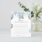 BUDGET Boy Elephant Advice New Parents Baby shower (Staand voorkant)