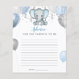 BUDGET Boy Elephant Advice New Parents Baby shower