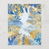 Budget Boys 1e verjaardag Blue Gold Safari Invite (Achterkant)