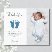 Budget Boy's Baby shower Foto Dank je kaart