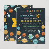 Budget boys Buitenspace Rocket Birthday Party (Voorkant / Achterkant)