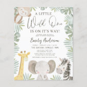 Budget Boys Wild One Safari Animals Baby shower (Voorkant)