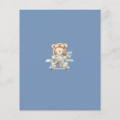 Budget BoyTeddy Beer Baby shower uitnodiging (Achterkant)