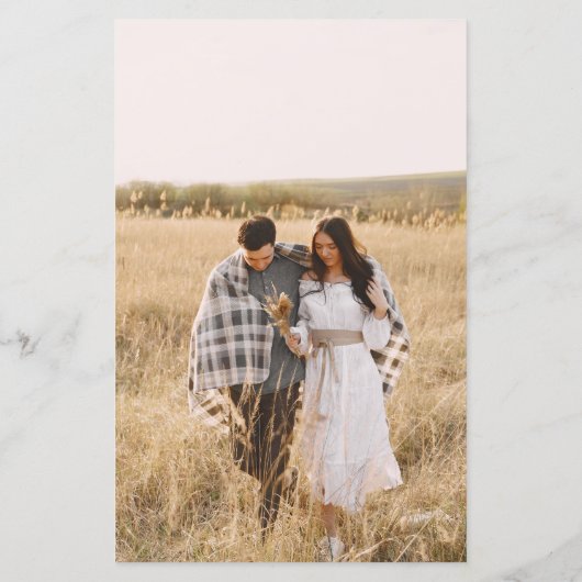 Budget Branch Arch Boho Foto Weduwschap Uitnodigin (Achterkant)