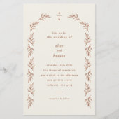 Budget Branch Arch Boho Foto Weduwschap Uitnodigin (Voorkant)