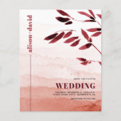 BUDGET Branch Japandi bruiloft uitnodiging (Voorkant)