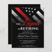 Budget Brandweer Pensioen Party Uitnodiging (Voorkant / Achterkant)