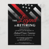 Budget Brandweer Pensioen Party Uitnodiging (Voorkant)