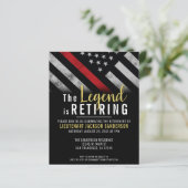 Budget Brandweer Pensioen Party Uitnodiging (Staand voorkant)