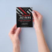 Budget Brandweerman Pensioen Thin Red Line Feest Flyer (Hand)