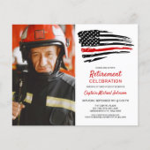 Budget Brandweerman Pensioen Uitnodiging Foto (Voorkant)