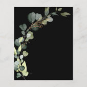 Budget Bridal Brunch & Bubbly Black Uitnodiging Flyer (Achterkant)