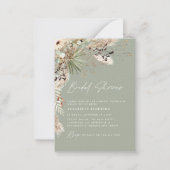 Budget Bridal hower pampas gras Foto uitnodiging (Voorkant)