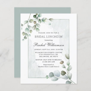 Budget Bridal Luncheon Eucalyptus Greenery