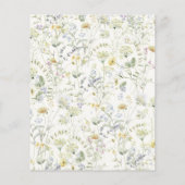 Budget Bridal Luncheon Wildflower Uitnodiging Flyer (Achterkant)