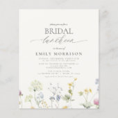 Budget Bridal Luncheon Wildflower Uitnodiging Flyer (Voorkant)