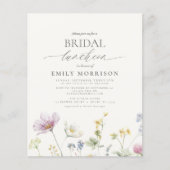 Budget Bridal Luncheon Wildflower Uitnodiging Flyer (Voorkant)