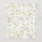 Budget Bridal Luncheon Wildflower Uitnodiging Flyer (Achterkant)