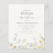 Budget Bridal Luncheon Wildflower Uitnodiging Flyer (Voorkant)