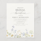 Budget Bridal Luncheon Wildflower Uitnodiging Flyer (Voorkant)