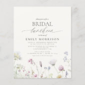 Budget Bridal Luncheon Wildflower Uitnodiging Flyer (Voorkant)