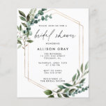 Budget Bridal Shower Invitation Flyer<br><div class="desc">Deze kaart bevat een handgeschreven lettertype en een modern, minimalistisch ontwerp. Verander eenvoudig de kleuren en bewerk *most* formuleringen om aan de behoeften van uw gelegenheid te voldoen. Deze uitnodiging is perfect voor je hedendaagse, industriële of bohemische huwelijksfeest. Begrotingsdocument is dun! ***Upgrade voor een dikker papier. De enveloppen zijn niet...</div>