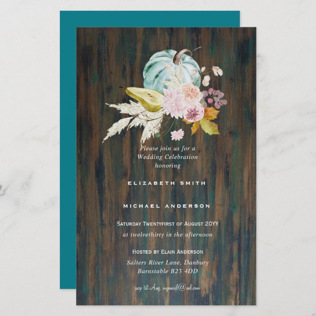 BUDGET Bridal Shower Invitations Custom Colors (Voorkant / Achterkant)