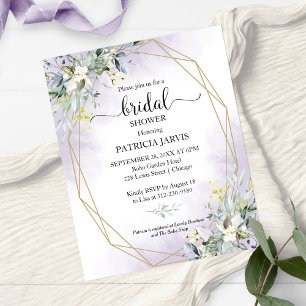 Budget Bridal Shower Invitations Greenery