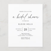 Budget Bridal Shower Uitnodiging Flyer (Voorkant)