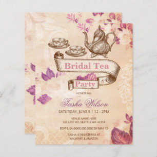 Budget  Bridal Tea Bridal Shower Invitation