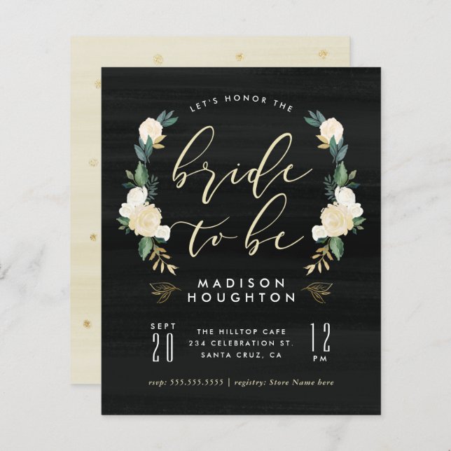 Budget Bride om het Vrijgezellenfeest van de Flora (Voorkant / Achterkant)