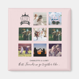 BUDGET Bridesmaid Gifts PHOTO COLLAGE Quottes BFF Magneet
