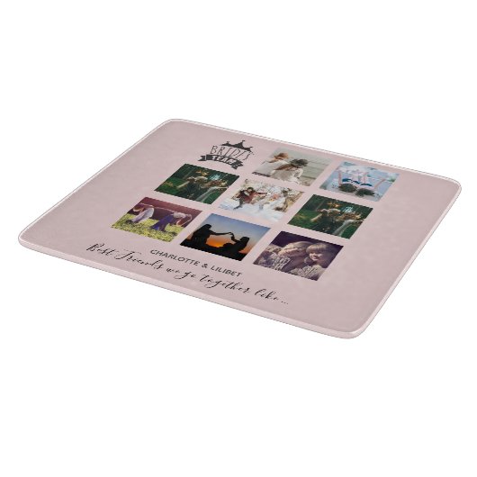 BUDGET Bridesmaid Gifts PHOTO COLLAGE Quottes BFF Snijplank (Hoek)